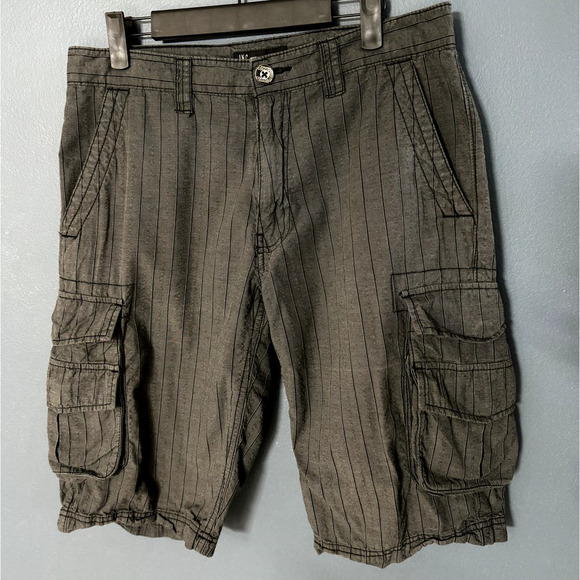 INC International Concepts Gray Cargo Shorts Men's Size 30/Small 100% Cotton - Picture 1 of 11